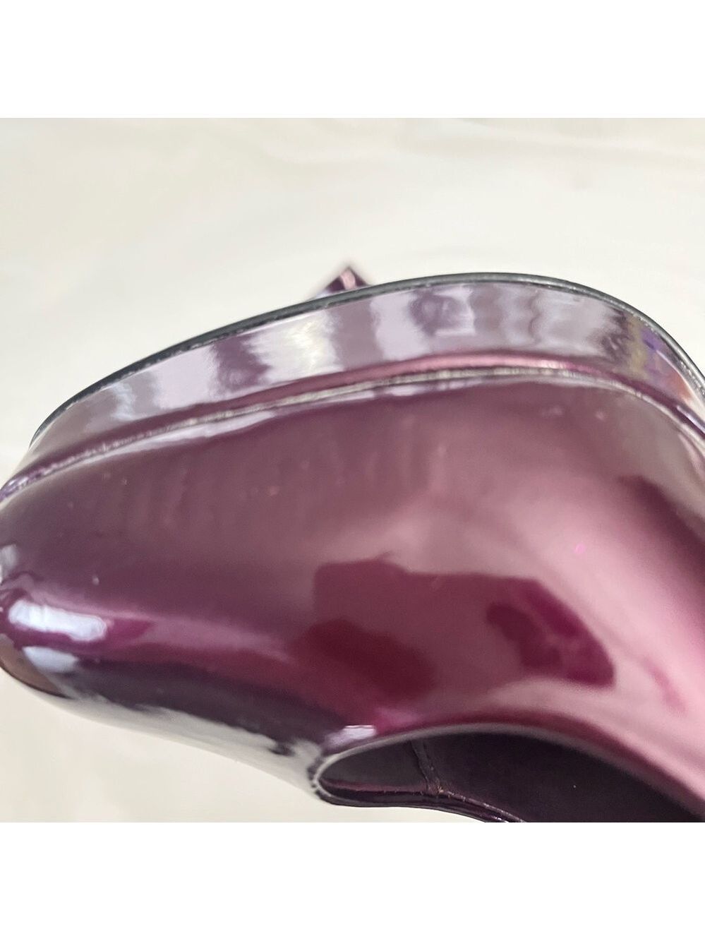 Patent Leather Burgundy High Heels - Picture 7 of 9